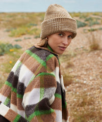 Beechfield Chunky Knit Reverse Patch Beanie - Cloudy Haze