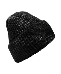 Beechfield Chunky Knit Reverse Patch Beanie - Midnight Haze