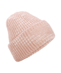 Beechfield Chunky Knit Reverse Patch Beanie - Strawberry Haze