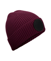 Beechfield Circular Fashion Patch Beanie - Burgundy/Black