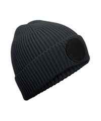 Beechfield Circular Fashion Patch Beanie - Graphite Grey/Black