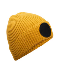 Beechfield Circular Fashion Patch Beanie - Mustard/Black