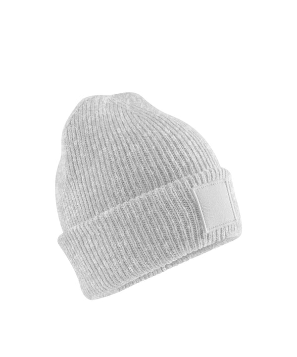 Beechfield Kids Deep Cuffed Tonal Patch Beanie - Cloud Grey