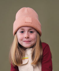 Beechfield Kids Deep Cuffed Tonal Patch Beanie - Black
