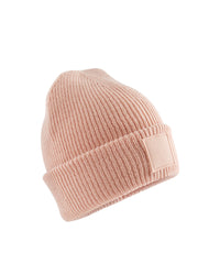 Beechfield Kids Deep Cuffed Tonal Patch Beanie - Peach