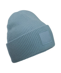 Beechfield Deep-cuffed Tonal Patch Beanie - Dusty Blue