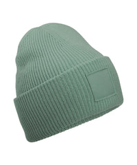 Beechfield Deep-cuffed Tonal Patch Beanie - Dusty Green