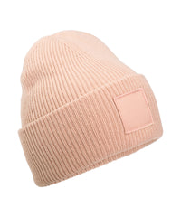 Beechfield Deep-cuffed Tonal Patch Beanie - Peach
