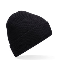 Beechfield Polylana® Ribbed Beanie - Black