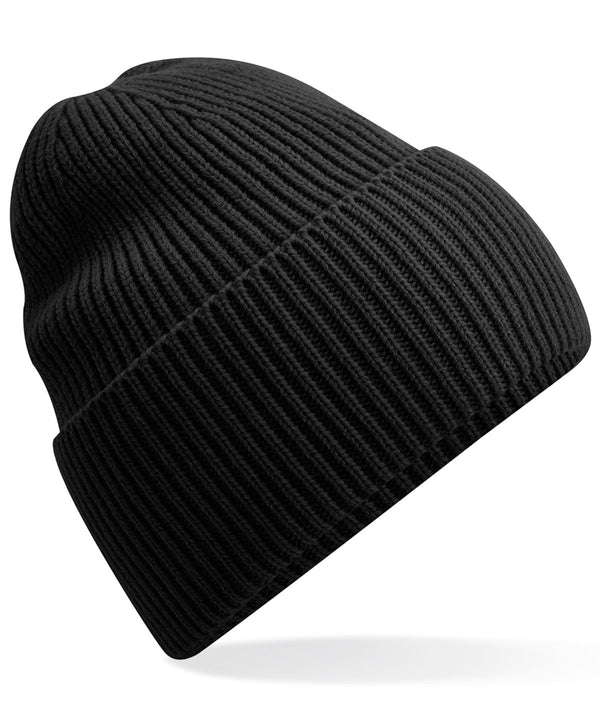 Beechfield Oversized Cuffed Beanie - Black