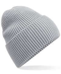 Beechfield Oversized Cuffed Beanie - Light Grey