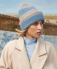 Beechfield Colour Block Beanie - Black/Soft White