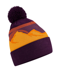 Beechfield Mountain Peaks Pom Pom Beanie - Desert Peaks