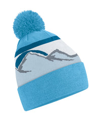 Beechfield Mountain Peaks Pom Pom Beanie - Glacier Peaks