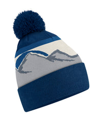 Beechfield Mountain Peaks Pom Pom Beanie - Rocky Peaks