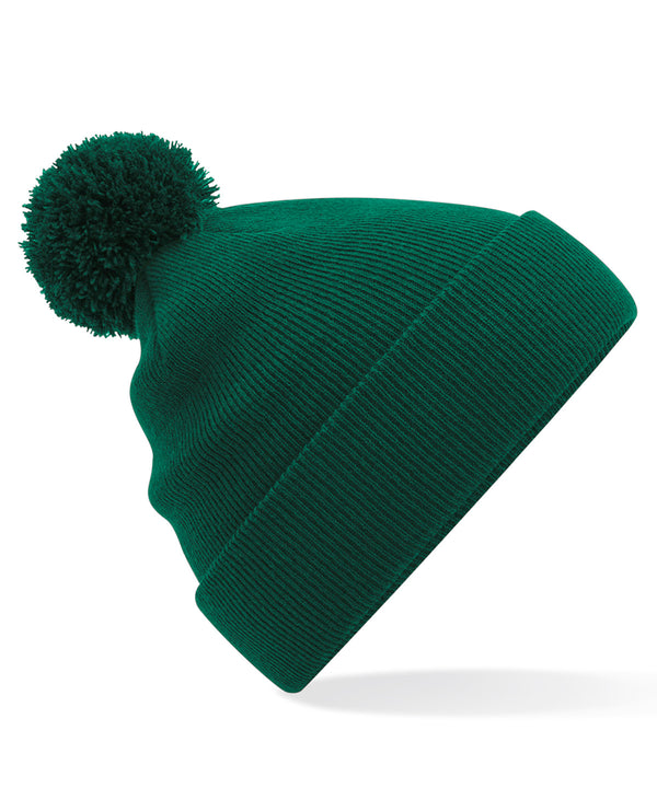 Beechfield Junior Original Pom Pom Beanie - Bottle Green