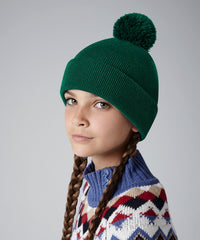 Beechfield Junior Original Pom Pom Beanie - Black
