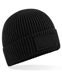 Beechfield Fashion Patch Beanie - Black