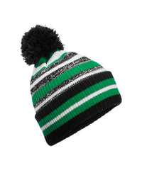 Beechfield Multi-sport Fan Beanie - Black/Kelly Green/White