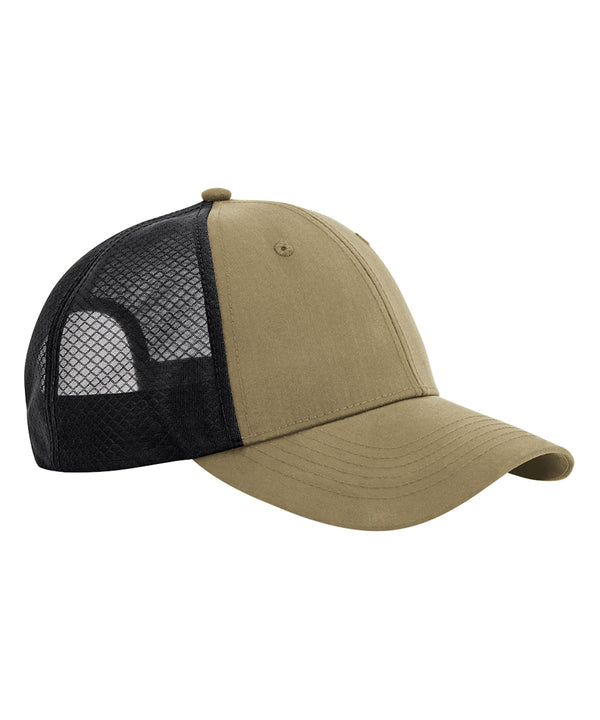 Beechfield Technical Mesh Trucker - Desert Sand/Black