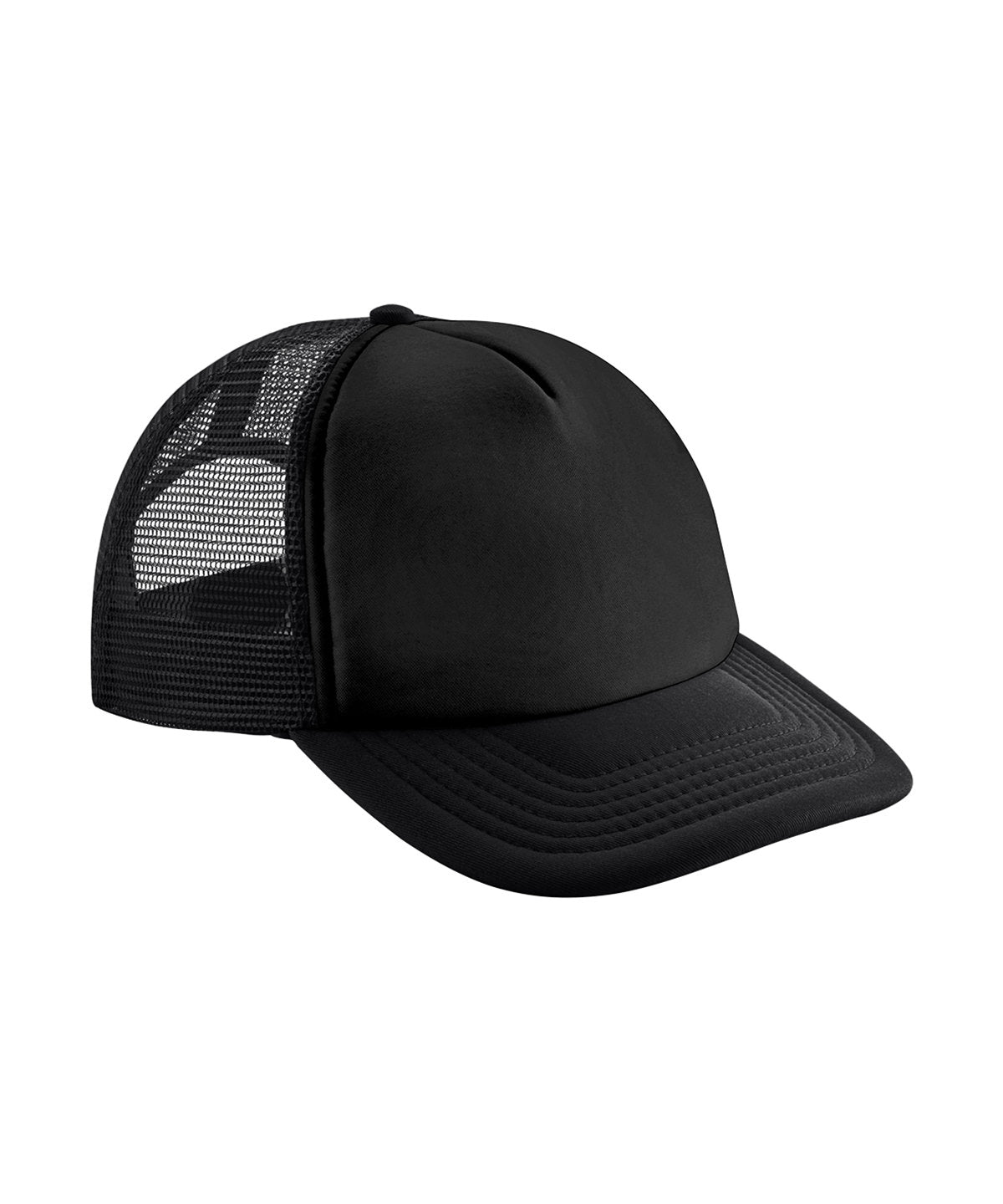 Beechfield Junior Vintage Snapback Trucker - Black/Black