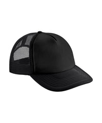 Beechfield Junior Vintage Snapback Trucker - Black/Black
