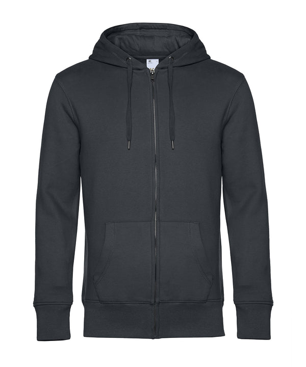 B&C Collection B&c KING Zipped Hood - Asphalt*
