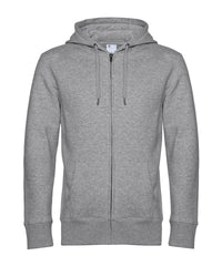B&C Collection B&c KING Zipped Hood - Heather Grey*