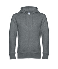 B&C Collection B&c KING Zipped Hood - Heather Mid Grey