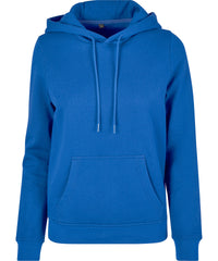 Build Your Brand Women's Basic Hoodie - Intense Blue