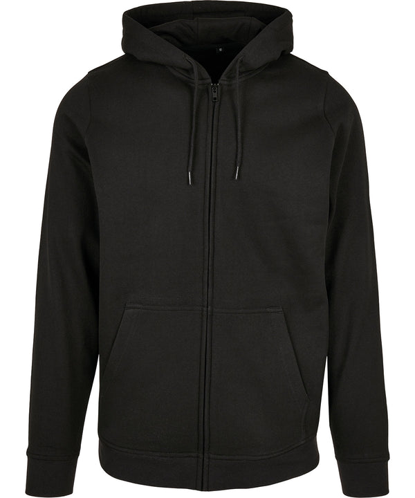 Build Your Brand Basic Zip Hoodie - Black