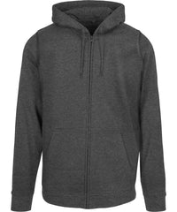 Build Your Brand Basic Zip Hoodie - Charcoal