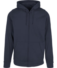 Build Your Brand Basic Zip Hoodie - Navy
