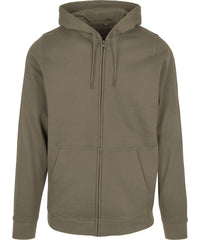 Build Your Brand Basic Zip Hoodie - Olive