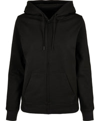 Build Your Brand Women’s Basic Zip Hoodie - Black