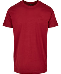 Build Your Brand Basic Round Neck Tee - Burgundy
