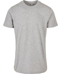 Build Your Brand Basic Round Neck Tee - Heather Grey