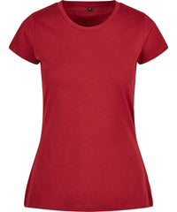 Build Your Brand Women's Basic Tee - Burgundy