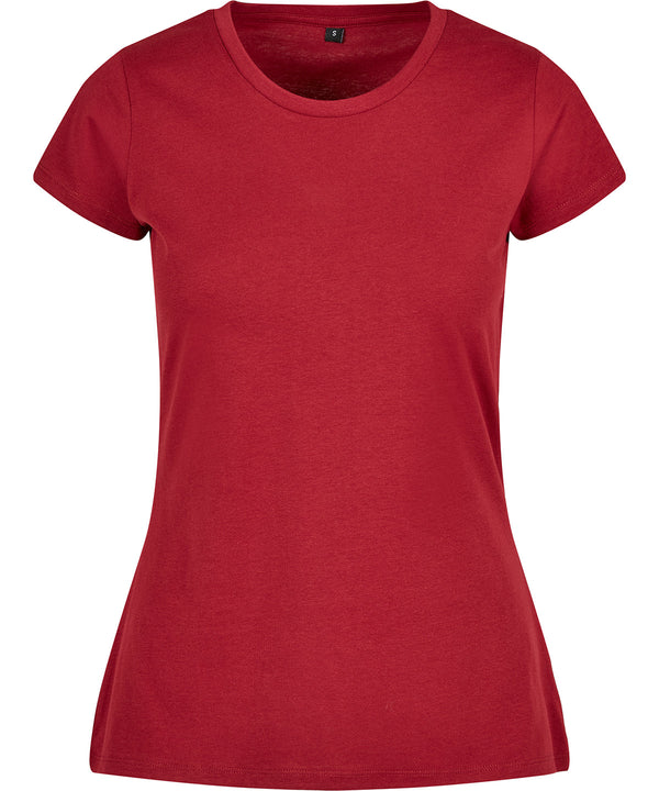 Build Your Brand Women's Basic Tee - Burgundy