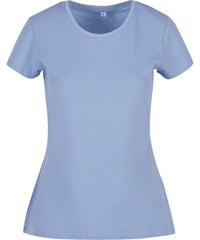 Build Your Brand Women's Basic Tee - Powder Blue