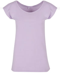 Build Your Brand Women's Wide Neck Tee - Lilac