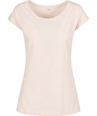 Build Your Brand Women's Wide Neck Tee - Pink