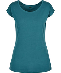 Build Your Brand Women's Wide Neck Tee - Teal
