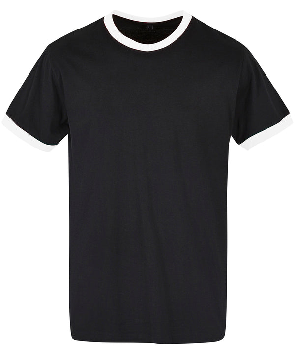 Build Your Brand Ringer Tee - Black/White