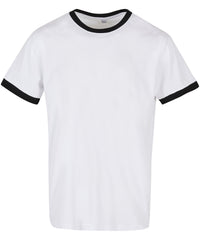 Build Your Brand Ringer Tee - White/Black