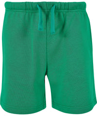 Build Your Brand Kids Basic Sweat Shorts - Grass Green