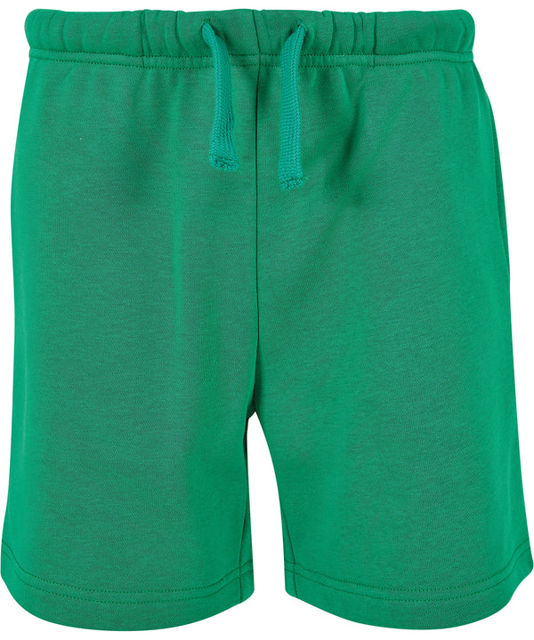 Build Your Brand Kids Basic Sweat Shorts - Grass Green