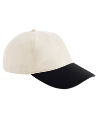 Beechfield Contrast Peak Leisure Cap - Natural/Black