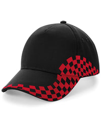 Beechfield Grand Prix Cap - Black/Classic Red