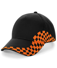 Beechfield Grand Prix Cap - Black/Orange